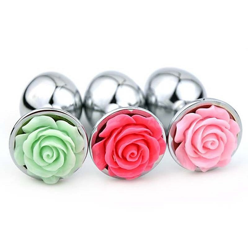 Premium Flower Steel Butt Plug Small by BDStyle - Steel Sex Toys