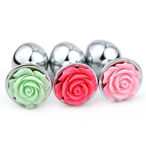 Premium Flower Steel Butt Plug Small by BDStyle - Steel Sex Toys