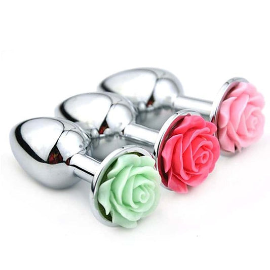 Flower Steel Butt Plug Medium by BDStyle - Steel Sex Toys