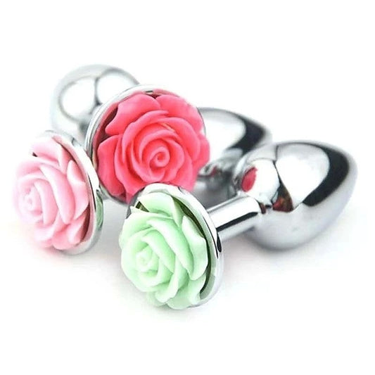 Flower Steel Butt Plug Large 9.5 cm by BDStyle - Butt Plugs