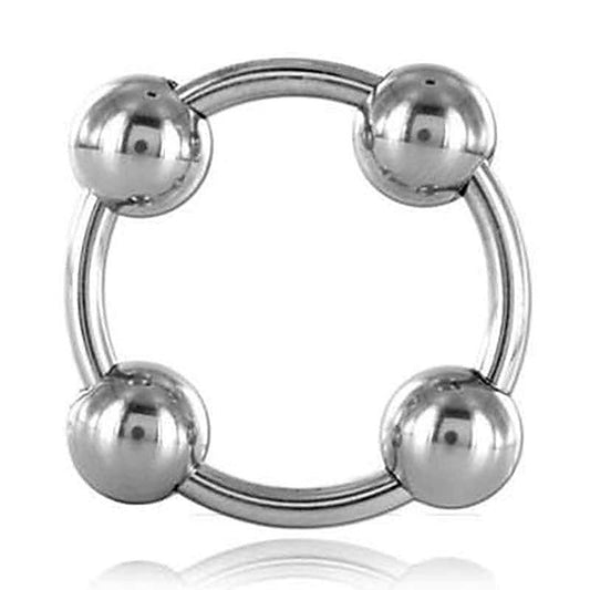 Glans Ring With 4 Balls by BDStyle - Ball and Cock Toys