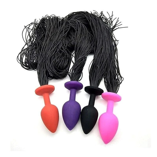 Faux Horsetail Silicone Anal Plug Small by BDStyle - Butt Plugs