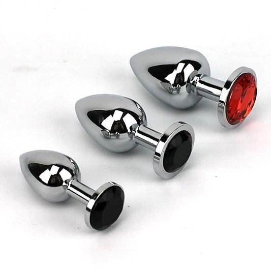 Jewel Encrusted Stainless Butt Plug Large by BDStyle - Butt Plugs