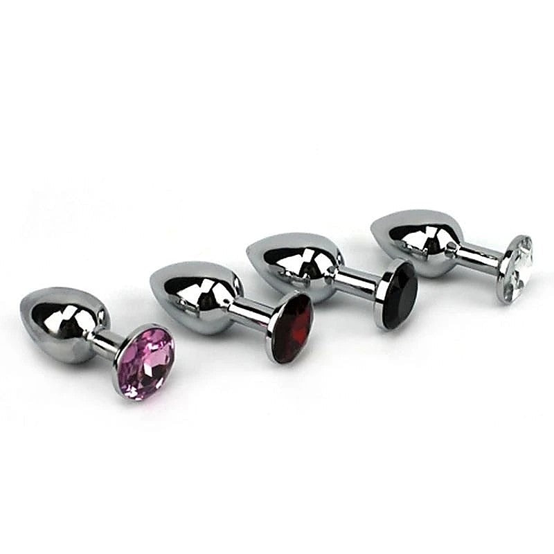 Jewel Encrusted Stainless Butt Plug Large by BDStyle - Butt Plugs