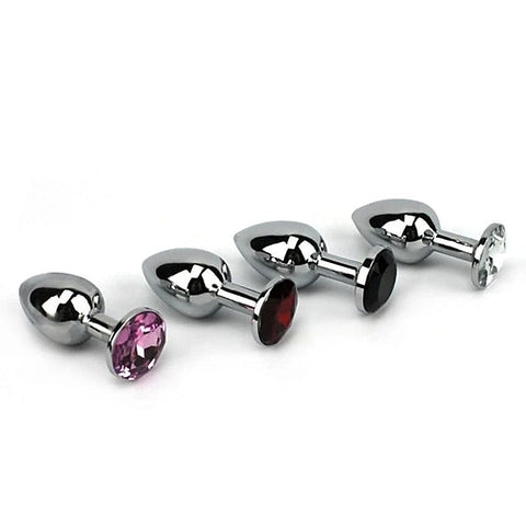 Jewel Encrusted Stainless Butt Plug Large by BDStyle - Butt Plugs