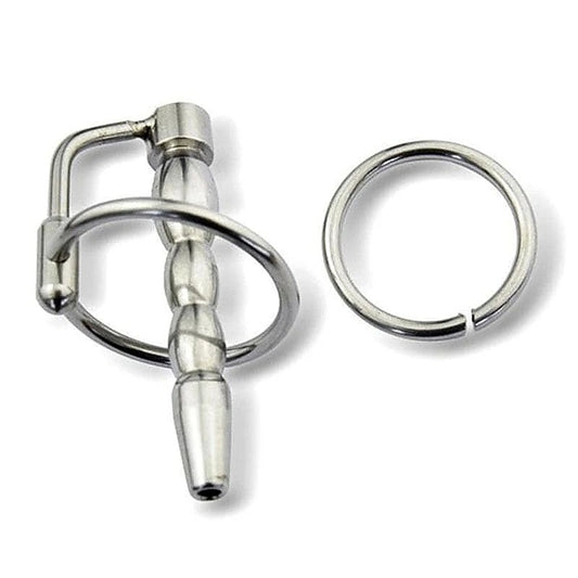 Flared Cum Through Penis Plug with Glans Ring by BDStyle - Penis Plugs