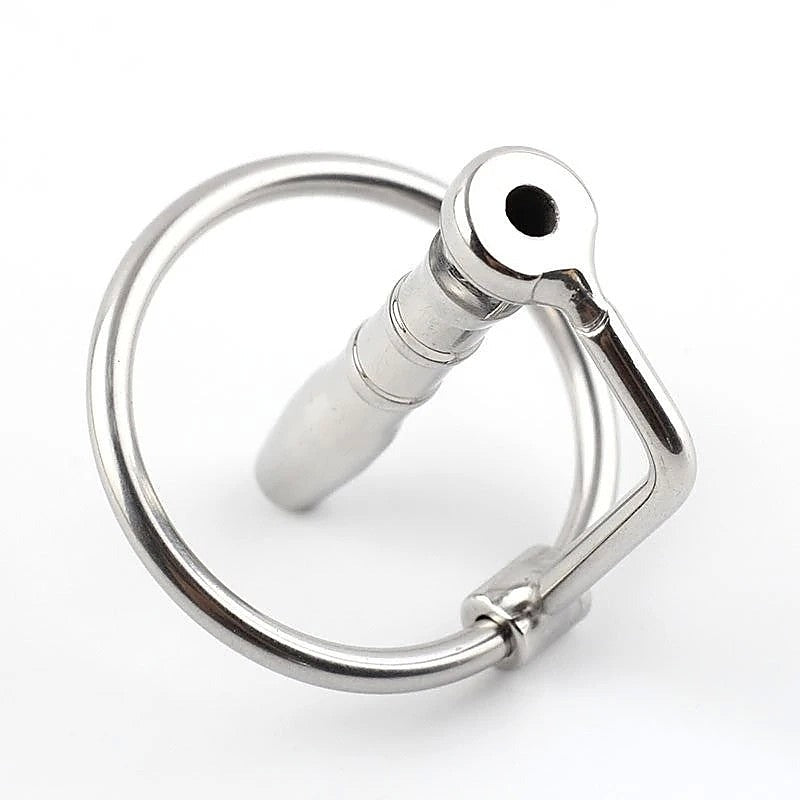 Flared Cum Through Penis Plug with Glans Ring by BDStyle - Penis Plugs