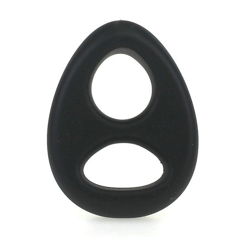 Soft Silicone Double Hole Cock Ring by NANMA Corporation - Cock Rings