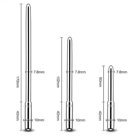 BDStyle Vibrating Penis Plug 10 Speed Metal Urethral Stimulator - Penis Plugs