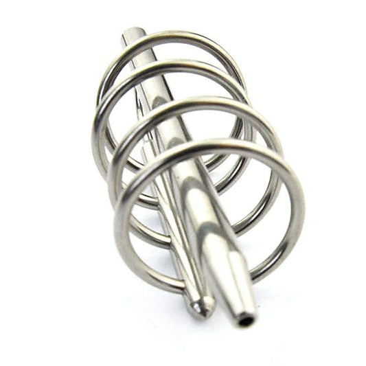 Gates of Hell Cock Cage & Penis Plug by BDStyle - Male Chastity