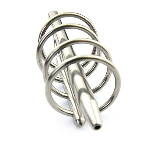 BDStyle Gates of Hell Cock Cage & Penis Plug with Urethral Stimulation - Male Chastity