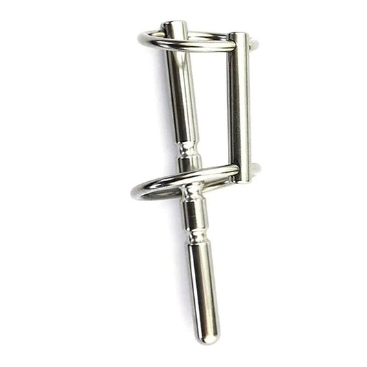 Rocket Grooved Solid Penis Plug with Dual Rings by BDStyle - Penis Plugs