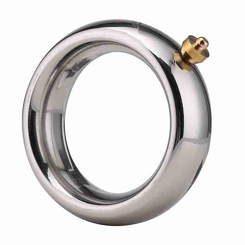 BDStyle Electric Shock Lead Me Stainless Steel Cock Ring with Electrostimulation - Electro Sex