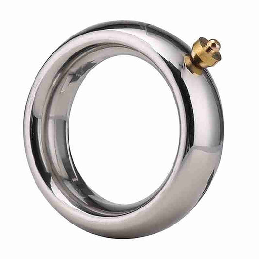 Electric Shock Lead Me Stainless Steel Cock Ring by BDStyle - Electro Sex