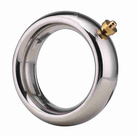 BDStyle Electric Shock Lead Me Stainless Steel Cock Ring with Electrostimulation - Electro Sex