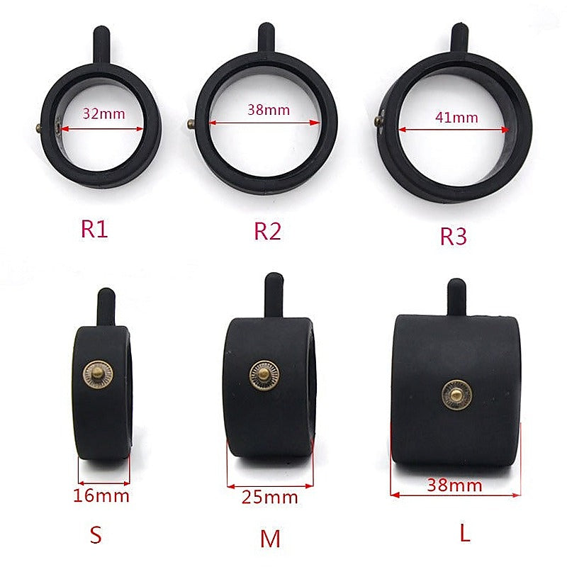 Double Silicone Electric Shock Cock & Ball Ring - Electro Sex