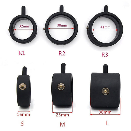 Double Silicone Electric Shock Cock & Ball Ring - Electro Sex
