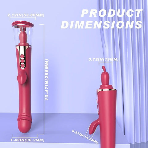 Clit and Nip Suck Dildo Vibe by BDStyle - Clit Ticklers and Pulsators