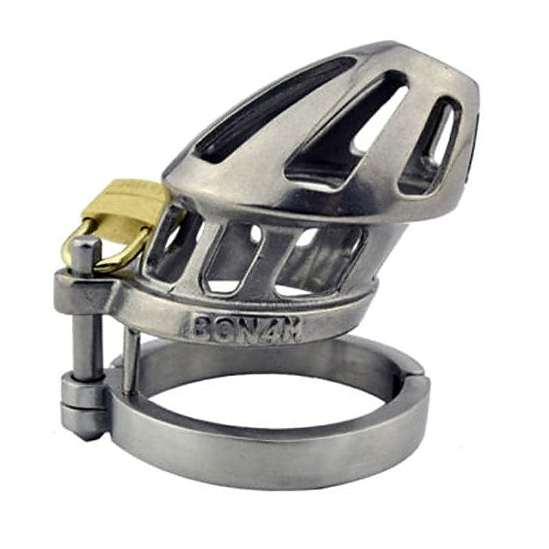 Stainless Steel Locking Cock Cage Chastity by BDStyle - Male Chastity