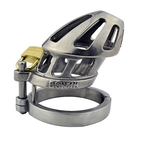 Stainless Steel Locking Cock Cage Chastity by BDStyle - Male Chastity