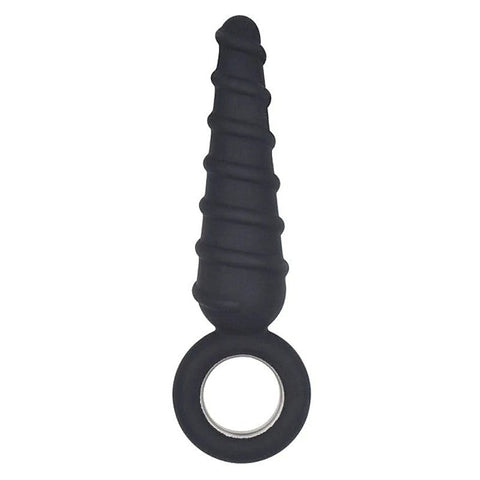 Metal O-Ring Spiral Silicone Anal Plug by BDStyle - Butt Plugs