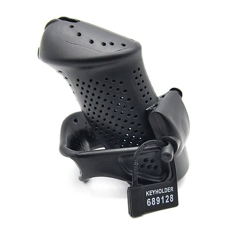 Premium Stoma PVC Cock Cage Large by BDStyle - Male Chastity