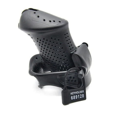 Premium Stoma PVC Cock Cage Large by BDStyle - Male Chastity