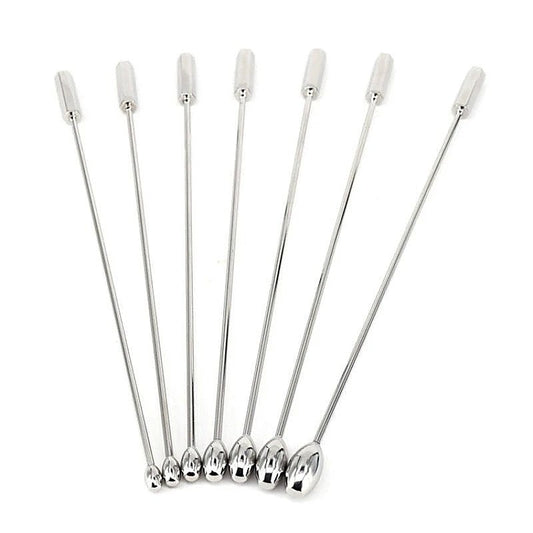 Stainless Steel Solid Penis Plug Set by BDStyle - Penis Plugs