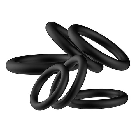 Stay Hard Smooth Cockring Set by BDStyle - Stretchy Cock Rings