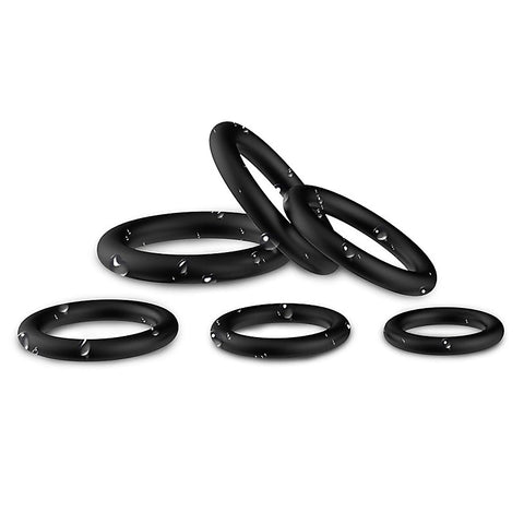 Stay Hard Smooth Cockring Set by BDStyle - Stretchy Cock Rings