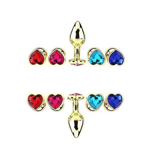 Heart Jeweled Stainless Steel Butt Plug by BDStyle - Butt Plugs