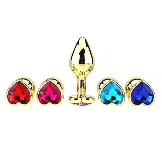 Golden Heart Stainless Steel Butt Plug by BDStyle - Love Eggs and Kegel Exercisers