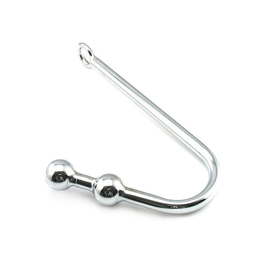 Double Ball Steel Anal Hook Stainless Steel by BDStyle - Spreaders and Hangers