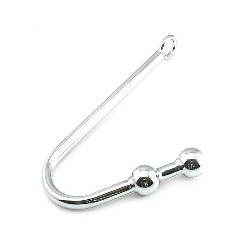 Double Ball Steel Anal Hook by BDStyle - Spreaders and Hangers