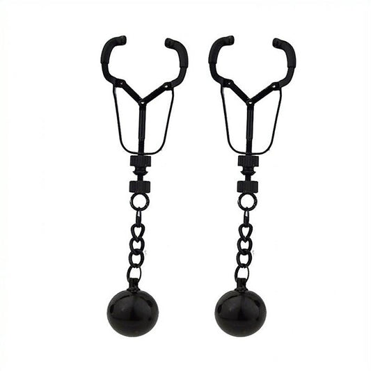 Weighted Orbs Nipple Clamps by BDStyle - Breast and Nipple Toys