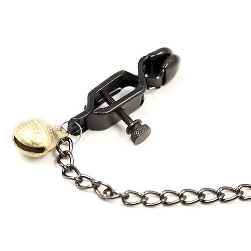 Alligator Nipple Clamps with Bell and Chain by BDStyle - Breast and Nipple Toys