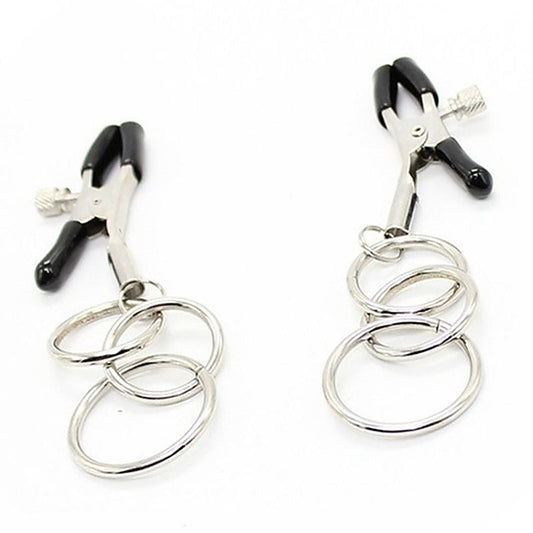 Nipple Clamps with 3 Ring by BDStyle - Breast and Nipple Toys