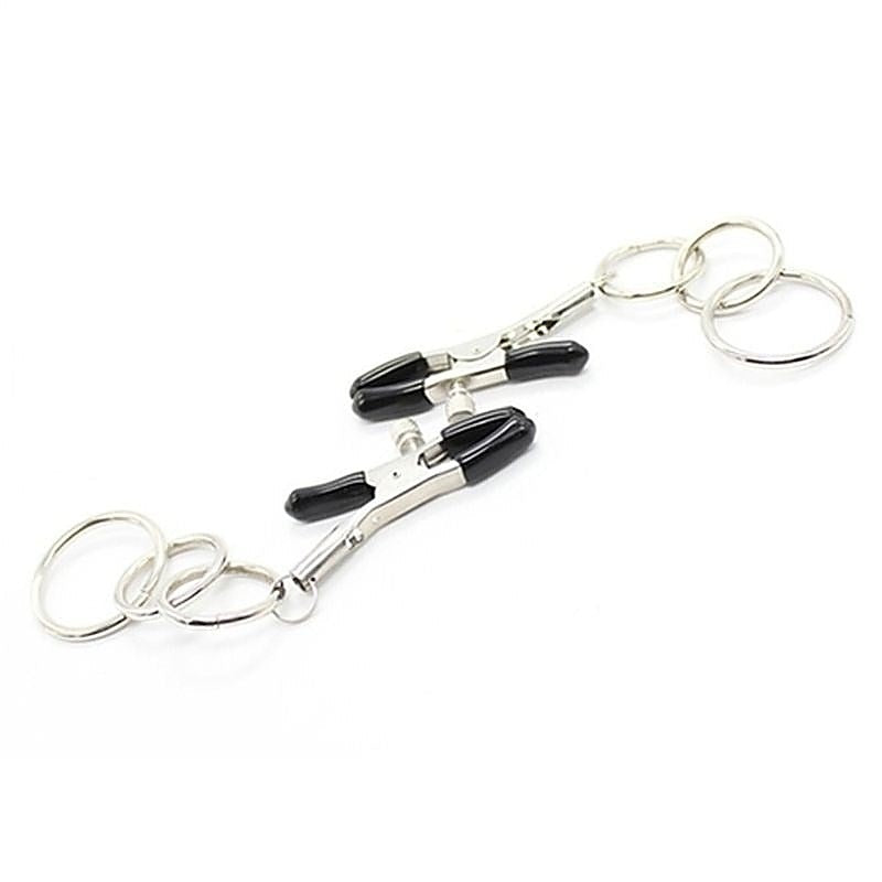 Premium Nipple Clamps with 3 Ring by BDStyle - Breast and Nipple Toys