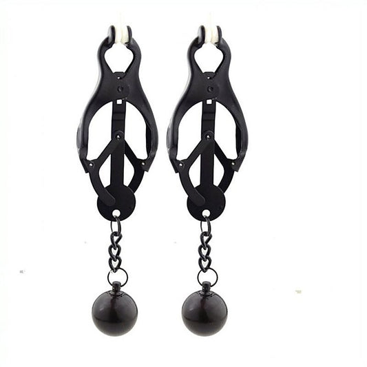 Deviant Monarch Weighted Nipple Clamps by BDStyle - Nipple and Clit Clamps