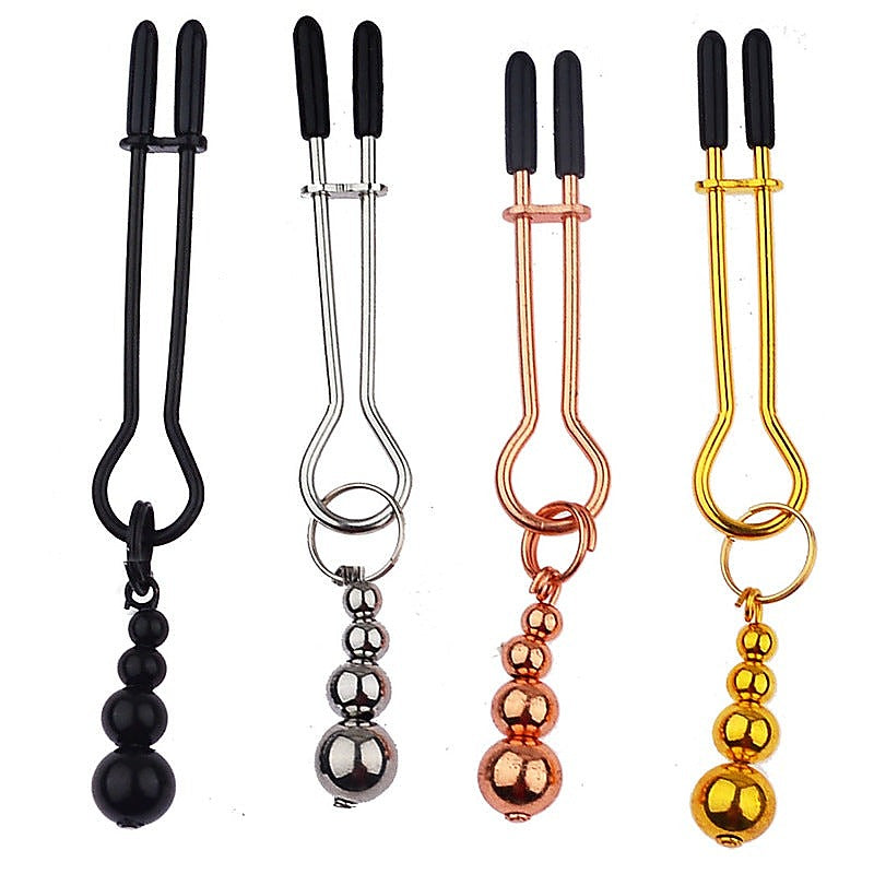 Adorn Triple Bead Nipple Clamp Set by BDStyle - Nipple and Clit Clamps