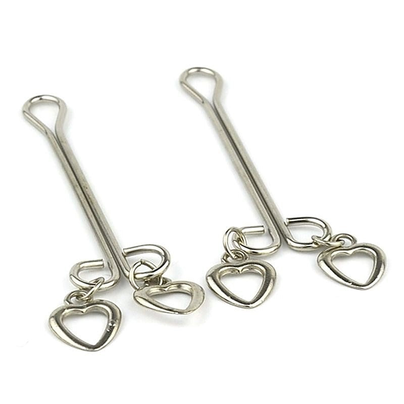 Nipple Tweezer Clamps with Heart by BDStyle - Breast and Nipple Toys