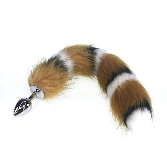 Interphase Faux Fox Tail Metal Butt Plug by BDStyle - Steel Sex Toys