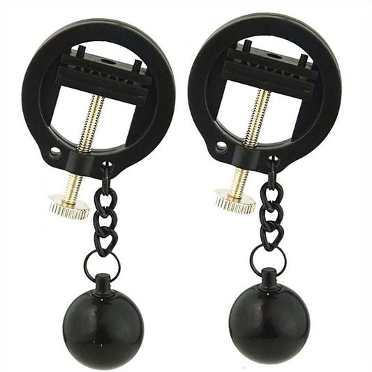 Weighted Orbs Torture Nipples Clamps by BDStyle - Breast and Nipple Toys