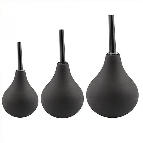 Premium Bulbed Anal Douche Black by BDStyle - Enemas and Douches