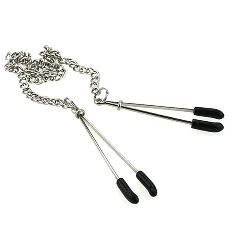 Premium Tweezer Clamps With Chain by BDStyle - Anal Dildos