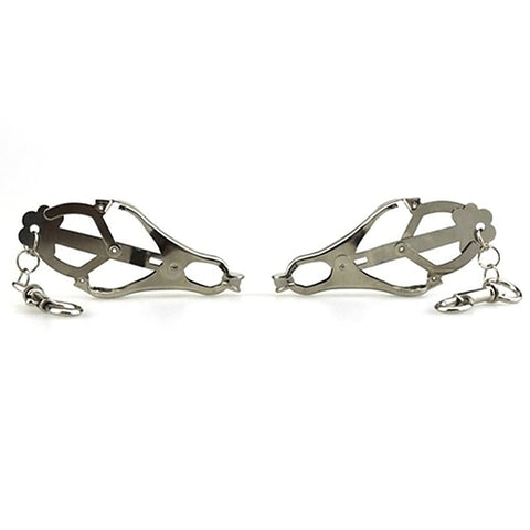 Japanese Clover Clamps With Dog Clips by BDStyle - Nipple and Clit Clamps