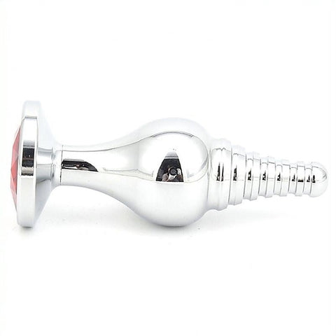 Cusp Head Butt Plug With Bling by BDStyle - Steel Sex Toys