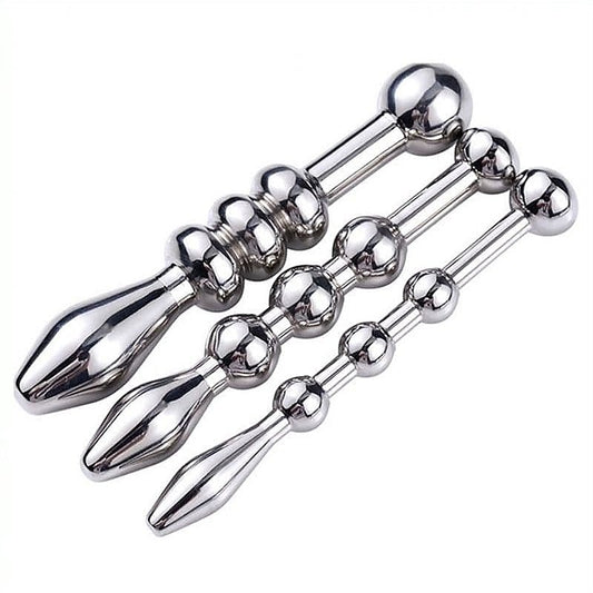 Beaded Penis Plug Stainless Steel by BDStyle - Penis Plugs