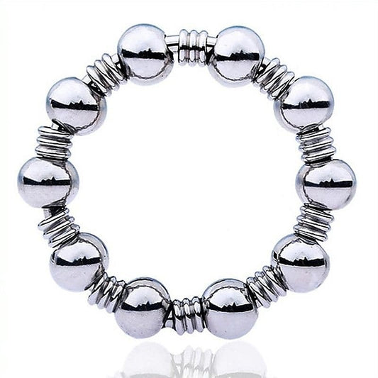 Beaded Steel Cockring by BDStyle - Cock Rings