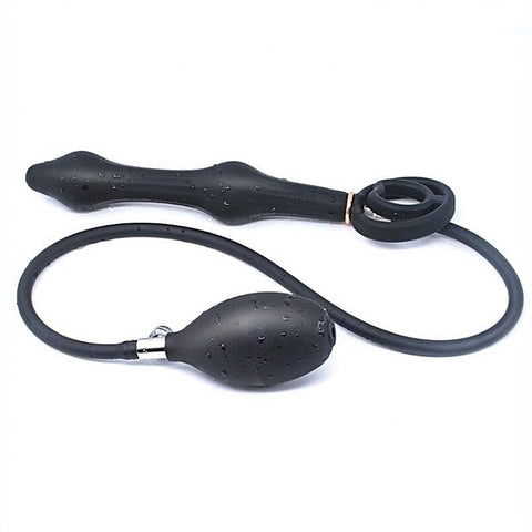BDStyle Double Rolling Ball Inflatable Anal Plug with Pressure Control - Inflatable Dildos and Vibrators
